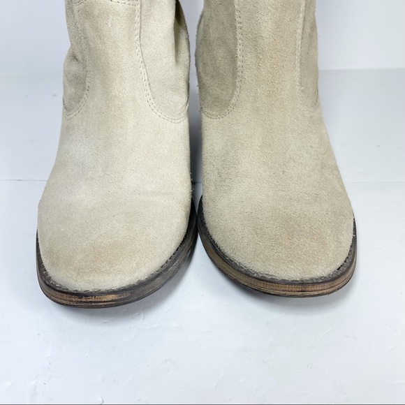 OTBT Sandpiper Women’s Wedge Booties Ankle Boots Beige Suede Size 9M - Picture 7 of 10